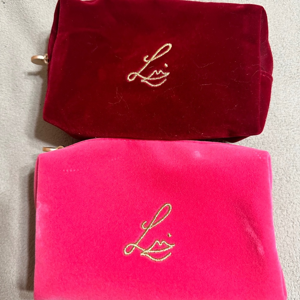 Lisa Eldridge Makeup Pink and Red Bags